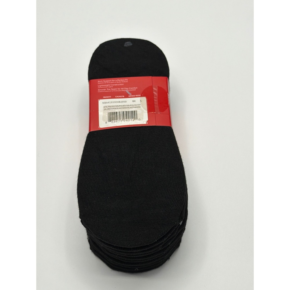 New‎ Balance Mens Lightweight No Show Liner Socks Black 10 Pair Pack Size L - Picture 3 of 5
